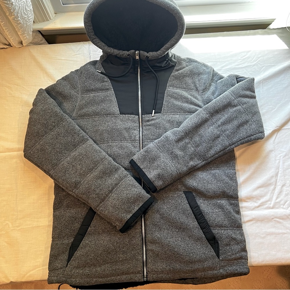 Hollister Cozy grey/black Sherpa Jacket